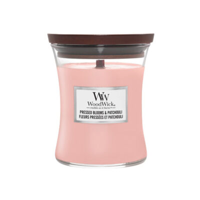 Sviečka WOOD WICK PRESSED BLOOMS & PATCHOULI